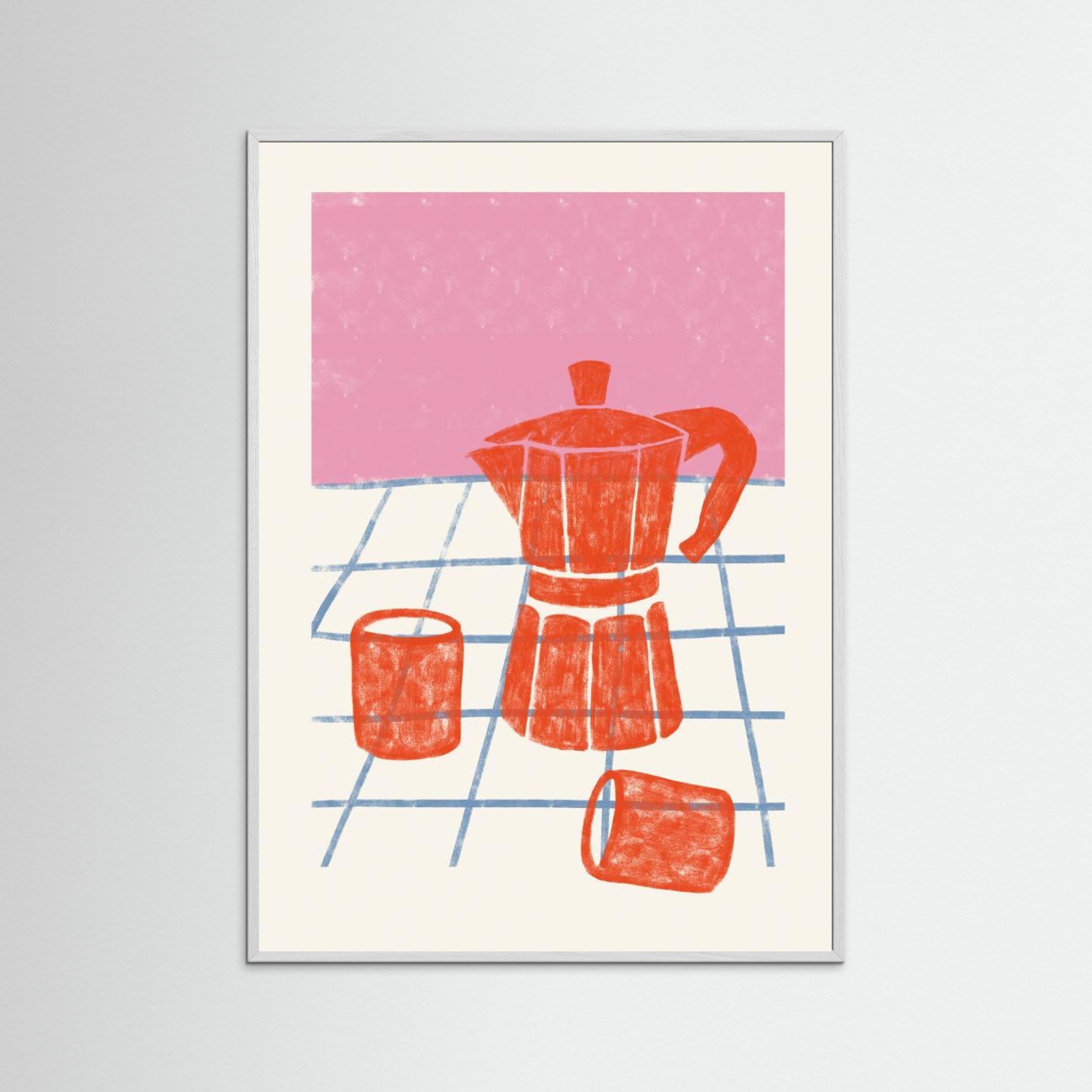 COFFEE TIME by Gulcihan Ozguc - Fine Art Paper Print - dreamtprint.art - 14 x 21 cm / 5 x 8″ (A5)